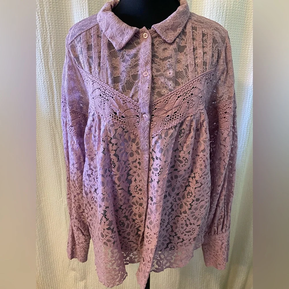 Free People Outwest Top in Lilac